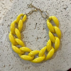 Diana Broussard yellow Nathan resin necklace
